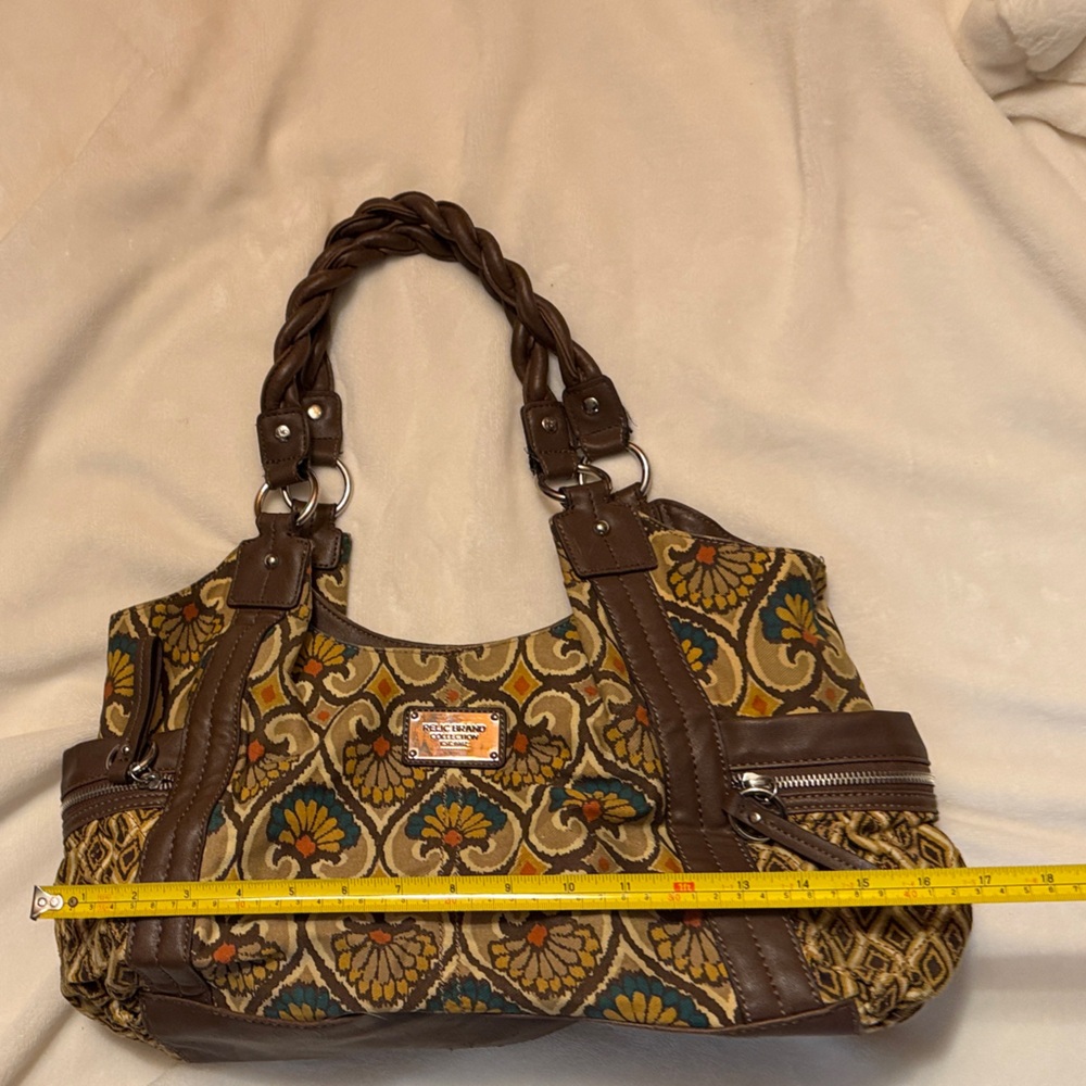 Vintage Relic Brown and Yellow Floral Shoulder Bag - Picture 6 of 7